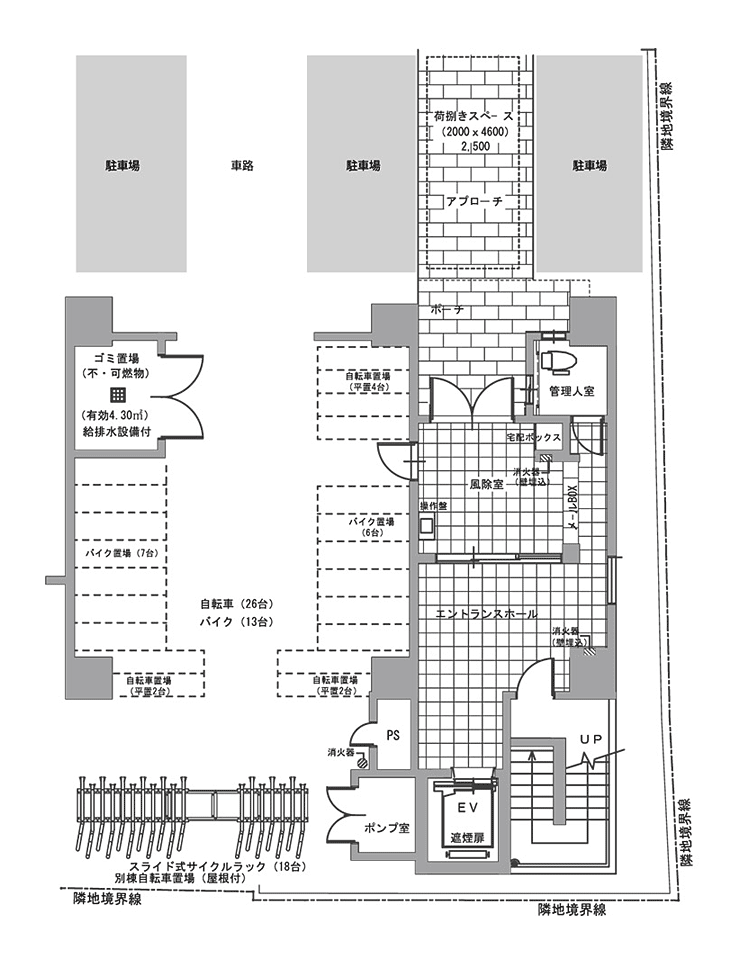 敷地配置図・1階平面図